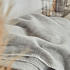 Ibena Jacquard Bio Wohndecke Lausanne grau 220x250 cm