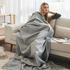 Ibena Jacquard Bio Wohndecke Lausanne grau 220x250 cm