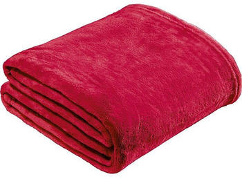 REDBEST Fleece Wohndecke Amarillo rot 130x180 cm