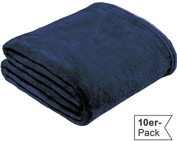 REDBEST Fleece Wohndecke Amarillo im 10er-Pack blau 150x200 cm