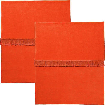 Erwin Müller Wohndecke Catania im 2er-Pack orange 100x150 cm
