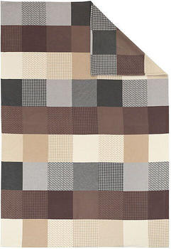Ibena Jacquard Bio Wohndecke Cotton Pur braun-beige/braun-beige 140x200 cm Ibena Jacquard Bio Wohndecke Cotton Pur braun-beige/braun-beige 140x200 cm