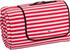 Relaxdays XXL Picknickdecke 200x300 cm gestreift rot-weiß (10041270)
