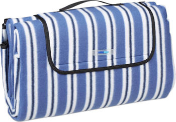 Relaxdays Picknickdecke XXL 200x200cm gestreift bunt (10035557)
