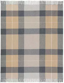 Biederlack Woll-Plaid Quito braun-beige 130x170 cm