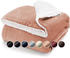 Blumtal Sherpa Decke Kuscheldecke Flauschig - Decke Fleecedecke Sofadecke, Blanket