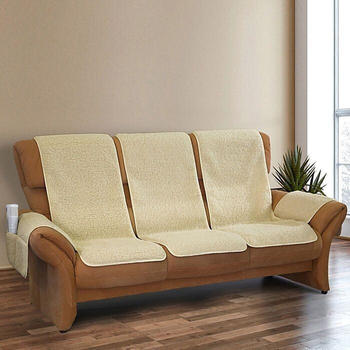 Erwin Müller Sessel- und Sofaschoner-Set 5-teilig braun-beige Erwin Müller Sessel- und Sofaschoner-Set 5-teilig braun-beige