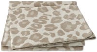 JOOP! Wohndecke - LEO, Animal Print, Logo Creme 150x200cm