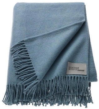 Sch&ouml;ner Wohnen Kuscheldecke Basic 140 x 200 cm Mischgewebe Blau Nachtblau