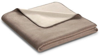 Biederlack Kuscheldecke Melange 150 x 200 cm Mischgewebe Sand / Natur