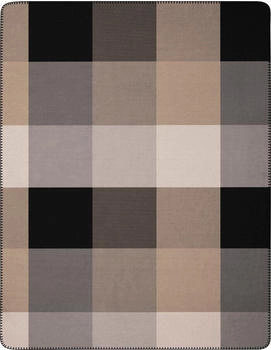 Biederlack Kuscheldecke Alp Square 150 x 200 cm Mischgewebe Grau