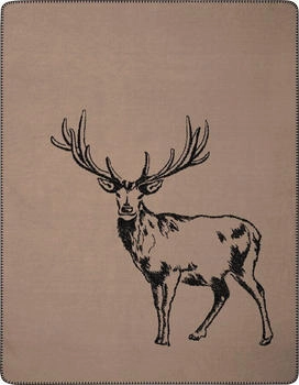 Biederlack Kuscheldecke Deer 150 x 200 cm Mischgewebe Braun