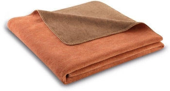 Biederlack Kuscheldecke 150 x 200 cm Mischgewebe Rostbraun