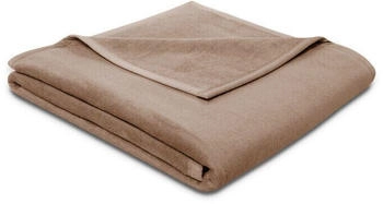 Biederlack Kuscheldecke 150 x 200 cm Baumwolle Braun