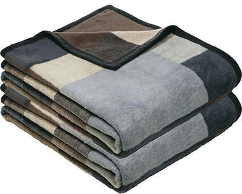 Erwin Müller Wohndecke Palermo im 2er-Pack grau/grau 150x230 cm