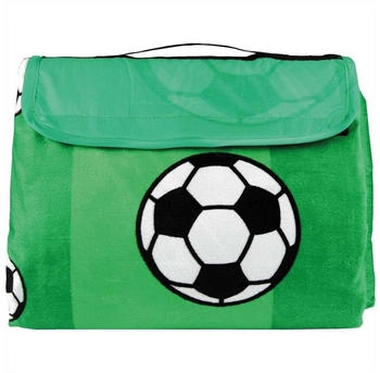 Bestlivings Picknickdecke 80x120cm mit Fotodruck Fu&szlig;ball