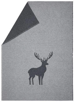 David Fussenegger Wohndecke Luca 'Hirsch Struktur' 140 x 200 cm Filz