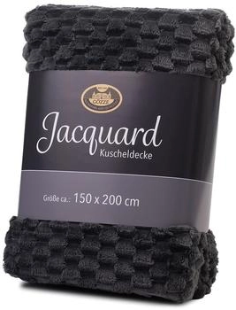 Gözze Bubbles Wohndecke 3D-Optik Jacquard anthrazit (400013-150200-91)