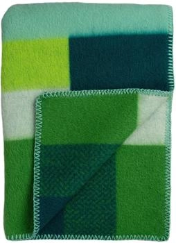 Røros Tweed Mikkel Wolldecke/Tagesdecke/Überwurf grün (3753)
