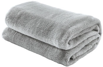 Erwin Müller Teddy-Fleece Wohndecke Salerno 130x170 cm silbergrau