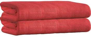 Erwin Müller Sommerdecke Trient im 2er-Pack 130x160 cm rot