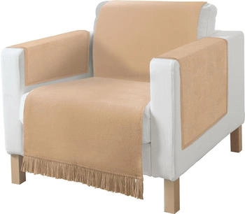Erwin Müller Sessel- und Sofaschoner-Set Catania 3-teilig braun-beige 75x200 cm