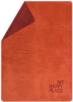 David Fussenegger Wohndecke Kurzflor Savona 'my happy place' 150 x 200 cm Terracotta