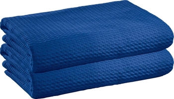 Erwin M&uuml;ller Sommer-Baumwoll-Decke Siena im 2er-Pack 100x150 cm blau