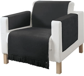 Erwin Müller Sesselschoner Sessel- und Sofaschoner-Set "Catania" 3-tlg., Uni, anthrazit, 50 cm x 200 cm