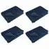 vidaXL Rutschfeste Kunstfell Decke Olite 4 pcs Marineblau 130 x 150 cm (42021829)