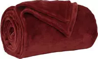 vidaXL &Uuml;berwurfdecke Bordeauxrot 150 x 200 cm Fleece