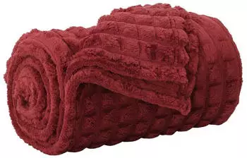 vidaXL &Uuml;berwurfdecke Bordeauxrot 270 x 240 cm Fleece (42016940)