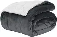vidaXL &Uuml;berwurfdecke Dunkelgrau 220 x 240 cm Fleece