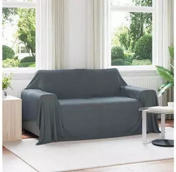 vidaXL &Uuml;berwurfdecke Dunkelgrau 280 x 210 cm Fleece (42017132)