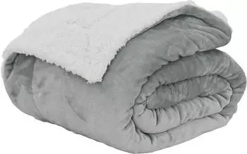 vidaXL &Uuml;berwurfdecke Grau 220 x 240 cm Fleece (42016987)