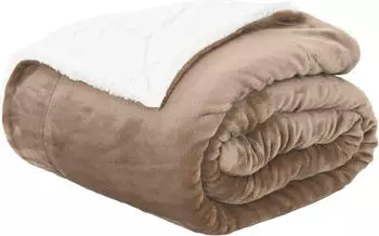 vidaXL &Uuml;berwurfdecke Kamel 220 x 240 cm Fleece (42016979)