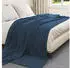 vidaXL Überwurfdecke Marineblau 240 x 270 cm Fleece (42016776)