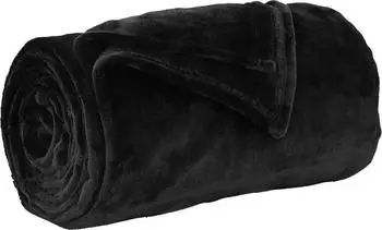vidaXL &Uuml;berwurfdecke Schwarz 220 x 240 cm Fleece (42016779)