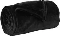 vidaXL &Uuml;berwurfdecke Schwarz 240 x 270 cm Fleece