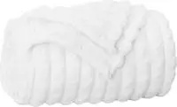 vidaXL &Uuml;berwurfdecke Wei&szlig; 240 x 220 cm Fleece