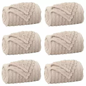 vidaXL Wohndecken 6 pcs Beige 270 x 240 cm Fleece (42016868)