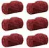 vidaXL Wohndecken 6 pcs Bordeauxrot 240 x 220 cm Fleece (42016971)