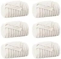 vidaXL Wohndecken 6 pcs Creme 270 x 240 cm Fleece