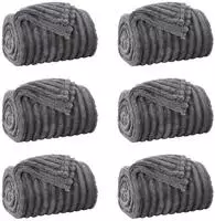 vidaXL Wohndecken 6 pcs Dunkelgrau 150 x 130 cm Fleece