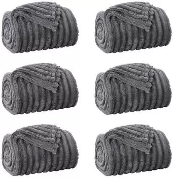 vidaXL Wohndecken 6 pcs Dunkelgrau 150 x 130 cm Fleece (42016873)