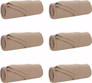 vidaXL Wohndecken 6 pcs Kamel 210 x 140 cm Fleece (42017140)