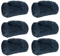 vidaXL Wohndecken 6 pcs Marineblau 130 x 150 cm Fleece