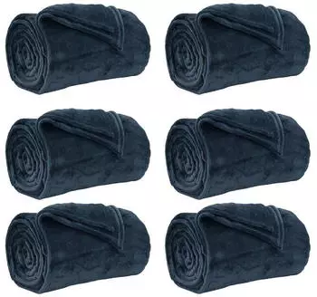 vidaXL Wohndecken 6 pcs Marineblau 220 x 240 cm Fleece (42016807)