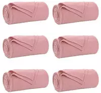 vidaXL Wohndecken 6 pcs Rosa 170 x 130 cm Fleece