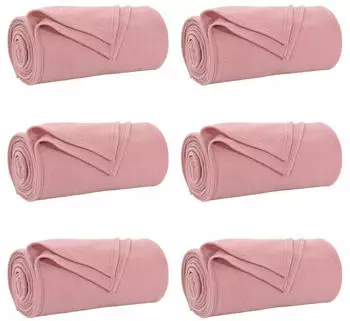 vidaXL Wohndecken 6 pcs Rosa 170 x 130 cm Fleece (42017081)